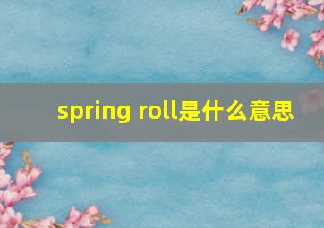 spring roll是什么意思